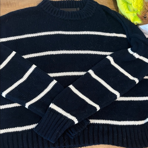 Jenni Kayne Navy and Cream Striped Sweater - Picture 2 of 6
